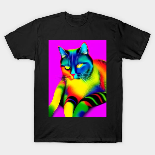 cat Art T-Shirt by Soloha